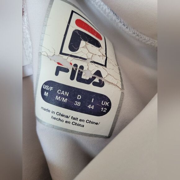 FILA Skort Mini Skirt Tennis Golf With Shorts White Black Sporty Preppy Medium - Picture 6 of 9
